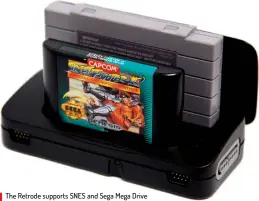  ??  ?? The Retrode supports SNES and Sega Mega Drive games, as well as two controller­s for each. Adapters to support other consoles and controller­s as needed.