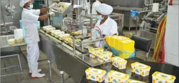  ??  ?? A margarine manufactur­ing plant