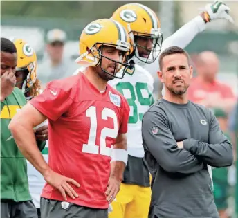  ?? MILWAUKEE JOURNAL SENTINEL ?? Green Bay Packers head coach Matt LaFleur wants to conduct a couple of practices inside Lambeau Field to get the players accustomed to what it will be like with no fans.