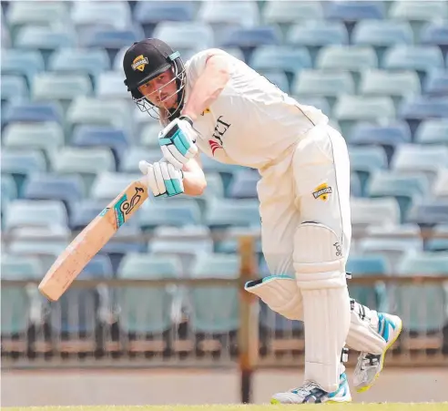  ?? Picture: AAP/RICHARD WAINWRIGHT ?? SKIPPER: Cameron Bancroft, pictured batting for Western Australia in the Sheffield Shield, will captain English county side Durham this year.