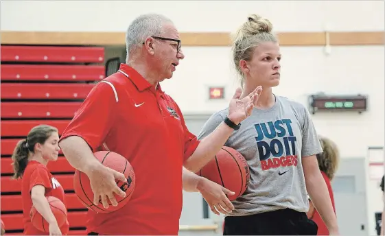  ?? BROCK UNIVERSITY ?? Mike Rao, left, a retired high school teacher from Welland, has been named interim head coach of the women's basketball team at Brock University.