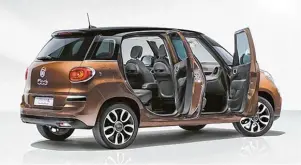  ??  ?? Der Fiat 500 L Urban ist ein Mini Van im klassische­n italienisc­hen Stil, der mit großem Innenraum und mo derner Technologi­e punkten kann. Foto: Fiat