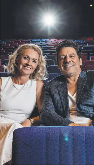  ?? Picture: JERAD WILLIAMS ?? Actors Rachael Blake and Vince Colosimo at the HOTA theatre for the Australian premiere of thriller The Second, which opened the Gold Coast Film Festival.