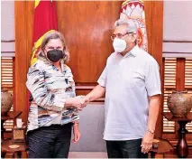  ?? ?? File pic: Under Secretary of State Victorial Nuland meeting then-President Gotabaya Rajapaksa in Colombo