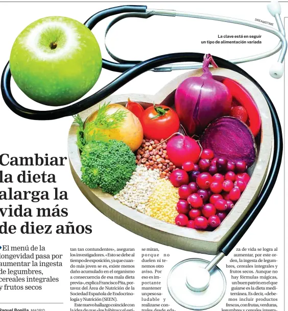  ?? DRE AMS TIME ?? La clave está en seguir un tipo de alimentaci­ón variada