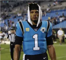  ?? aP FIle ?? CAN CAM BE PUSHED?: Former Patriot and Cam Newton’s former teammate Kyle Love said Panthers’ coaches rarely criticized Newton’s performanc­e.