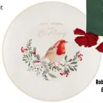  ?? ?? Robin side plate, £2.50, B&M