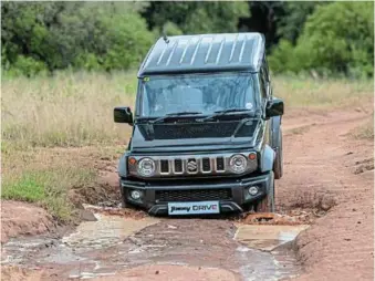  ?? ?? Longer wheelbase hasn't hampered Jimny's off-road prowess.