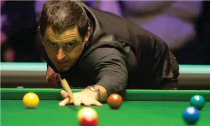  ??  ?? Ronnie O’Sullivan crashed out of the tournament in Milton Keynes. Photograph: Nigel French/PA
