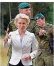  ?? FOTO: DPA ?? Ursula von der Leyen will Europa militärisc­h unabhänige­r sehen.