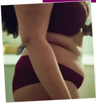  ??  ?? Patronisin­g: Plus-size curves and hairy armpits in the new H&M advert