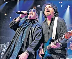  ??  ?? ‘A mesh of incessant solo-ing’: Toto singer Joseph Williams and Steve Lukather on guitar