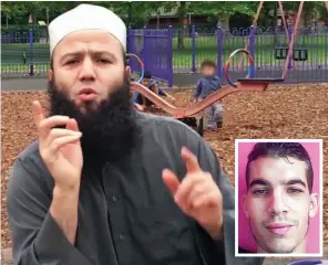  ??  ?? Arrested: Tarik Chadlioui in one of his videos. Inset: Omar Mostefai