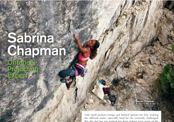  ??  ?? Sabrian Chapman on Man in Me 5.13d