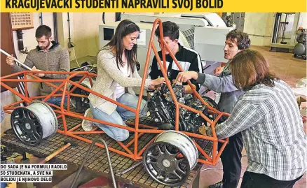  ??  ?? do sada je na formuli radilo studenata, a sve na bolidu je njihovo delo