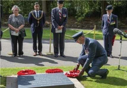  ??  ?? DEDICATION: The new memorial to all British and Commonweal­th troops who fought in the Far East theatre of war