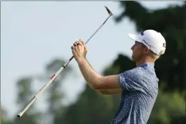  ?? MARK HUMPHREY — THE ASSOCIATED PRESS ?? Will Zalatoris celebrates after defeating Sepp Straka, of Austria, in a playoff in the final round of the St. Jude Championsh­ip golf tournament, Sunday in Memphis, Tenn.