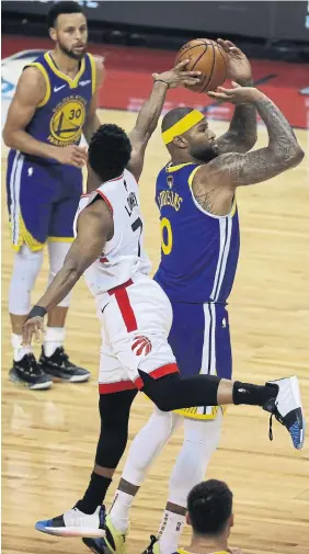  ?? STEVE RUSSELL TORONTO STAR FILE PHOTO ?? The Raptors have lost Kyle Lowry and more since they beat Steph Curry, DeMarcus Cousins and the Warriors in the 2019 Finals, changing the course of franchise history. But it’s a fine line between pretender and contender in the NBA.