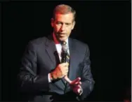  ?? AP FILE PHOTO ?? In this Nov. 5, 2014, file photo, Brian Williams speaks at the eighth annual Stand Up For Heroes, presented by New York Comedy Festival and The Bob Woodruff Foundation in New York. Williams has admitted he spread a false story about being on a...