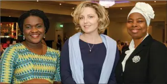  ??  ?? Victoria Onodu, Aggie Sowinska and Esther Osuji.