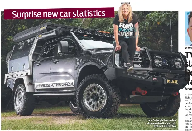  ?? Picture: Liam Kidston ?? Jane Cartwright founded an all-female Ford Ranger club.