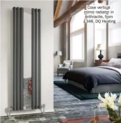  ??  ?? Cove vertical mirror radiator in Anthracite, from £348, DQ Heating