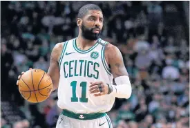  ??  ?? Celtics guard Kyrie Irving will miss the rest of the season.