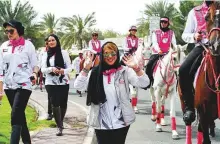  ?? Ahmed Ramzan/Gulf News ?? Over 350 medical profession­als, 150 riders and 100 volunteers will travel across seven emirates until March 6.