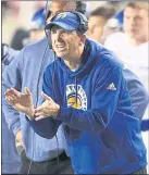  ?? GEORGE FREY — GETTY IMAGES ?? San Jose State head coach Brent Brennan is looking to improve on the Spartans’ 2-11 showing last season, his first at the helm.