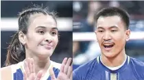  ?? UAAP PHOTOS ?? NU’s Bella Belen (left) and Jade Disquitado