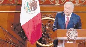  ?? ?? l El presidente Andrés Manuel López Obrador detalla las iniciativa­s enviadas ayer a la Cámara de Diputados.