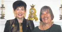  ?? PHOTO: MARK TANTRUM ?? Top honour . . . Arts Foundation of New Zealand Icon Award recipient Dame Gillian Whitehead (right) pictured with GovernorGe­neral Dame Patsy Reddy in Wellington last night.