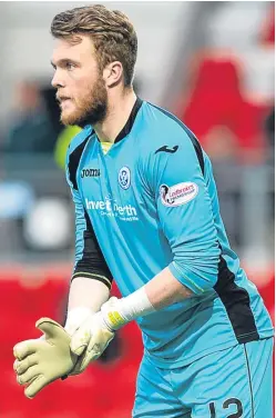  ?? Picture: SNS Group. ?? Zander Clark: hoping to bounce back from suffering his first league defeat as Saints’ keeper.