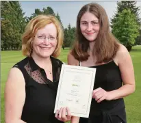  ??  ?? Teacher Noreen O’Connor on Kanturk Golf Course with. from left: Sadhbh O’Connor, Cullen; Eva Aspel, Kanturk; and Muireann O’Connor, Cullen, each of whom received a Certificat­e from the London College of Music.