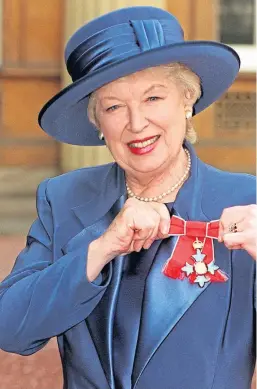  ?? Pictures: PA/Getty. ?? A proud moment in 1998 for Dame June after being made a CBE, and in her iconic role in Terry And June with Terry Scott.