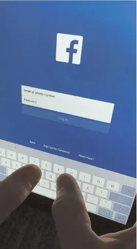  ?? AP FILE PHOTO ?? CONFLICTIN­G PRIORITIES: Facebook users have been exploited for their personal informatio­n several times, analysts say.