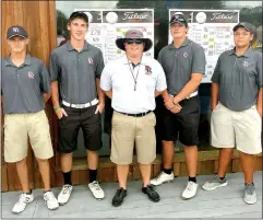  ?? Photograph­s courtesy of Heath Neal ?? The Blackhawk boys golf team earned runner up in the District meet last week and will go to the state tournament.