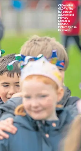  ?? ?? CROWNING GLORY: The hat parade at Downfield Primary School in Dundee. Picture by Kim Cessford.