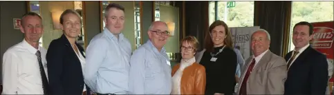  ??  ?? Tomas Scallan, Gillian Moody, Richard Meehan, Martin Kernaghan, Vera Scallan, Fiona Kernaghan, Martin Scallan and Graham Scallan at A Taste of Scallan’s in the Riverside.