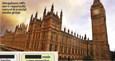  ??  ?? Allegation­s: MPs were reportedly named in a social media group