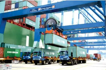  ??  ?? Westports’ throughput for 1Q18 is expected to be weaker y-o-y as the alliance reshufflin­g was only effective April 2017, analysts observed.