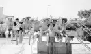  ?? Photograph: Mirrorpix/Getty Images ?? Derby County players celebrate after learning that they have won the league title on holiday in Mallorca.