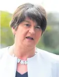  ??  ?? Holiday: Arlene Foster