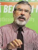 ??  ?? Gerry Adams: elusive and ambiguous thoughts