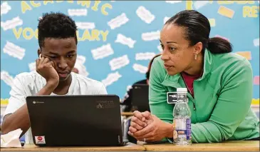  ?? PHOTO COURTESY OF GEORGIA TECH ?? While a fellow with the Constellat­ions Center for Equity in Computing at Georgia Tech, Shana White worked with students at Mays High School to develop computer science education programs.