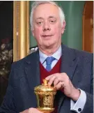  ?? ?? Honour: Francis Dymoke with George IV’s Coronation cup