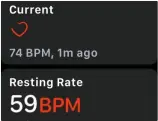  ??  ?? HeartWatch 4’s Apple Watch app presents data in a well–balanced and accessible way.