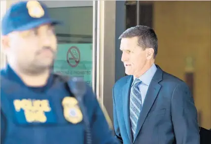  ?? Ting Shen New China News Agency ?? FORMER U.S. national security advisor Michael Flynn leaves federal court in Washington after his plea hearing on Friday.