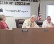  ?? Photos by Tyler Williams/ Standard Journal ?? Top: KSU and PSD officials are working together on a tutoring program. Above: School board members went over a variety of issues during their July meeting.