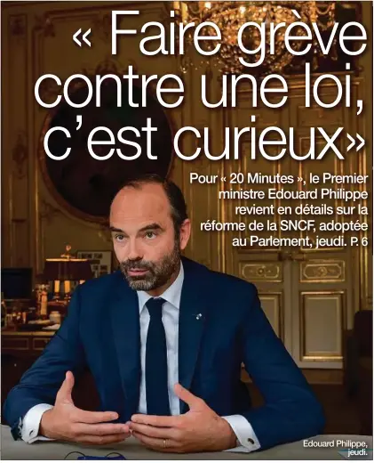  ??  ?? Edouard Philippe, jeudi.